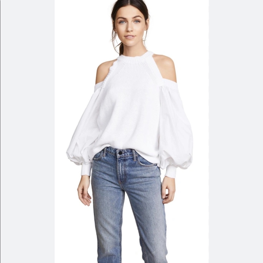 Free People Catch-a-glimpse Cold Shoulder Sweater - size Small